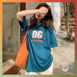 Áo phông	nữ form rộng cotton khô 3158 chất dày quảng châu OG NH11