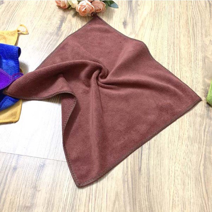 Khăn làm nail KT 25x25cm ⚡CHẤT LƯỢNG⚡ Khăn microfiber có móc treo dùng làm nail, lau xe, lau màn hình