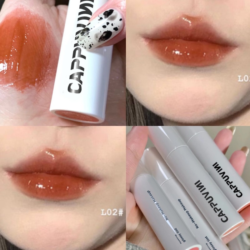 ✨✨Son bóng dưỡng ẩm CAPPUVINI không phai màu chống dính gương cốc hiệu ứng