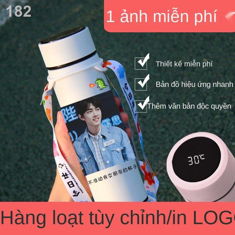 [HOT]Cốc giữ nhiệt tùy chỉnh in hình khắc ảnh bằng thép không gỉ 304 dung tích lớn cách thông minh nước cặp nam nữ sinh