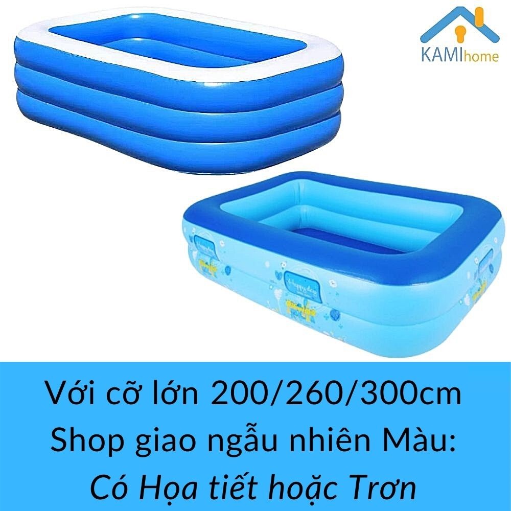 Bể bơi cho bé cỡ lớn khổng lồ kiểu hồ phao bơm hơi ❤️250 và 200cm❤️ hoặc làm nhà bóng trong nhà KamiVietNam