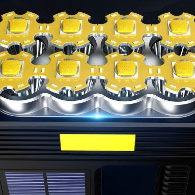 Đèn pin siêu sáng 8 bóng Eomart, đèn năng lượng mặt trời siêu sáng công xuất 20W dung lượng pin cao dễ sử dụng ( #đèn )