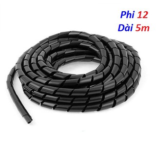Ống xoắn nhựa dẻo bọc dây điện chống rối (Phi 12 dài 5m)