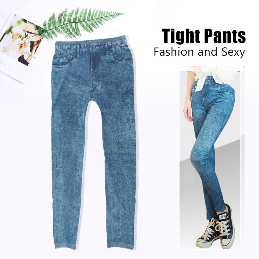 Quần Legging Giả Jean Thời Trang Cho Nữ