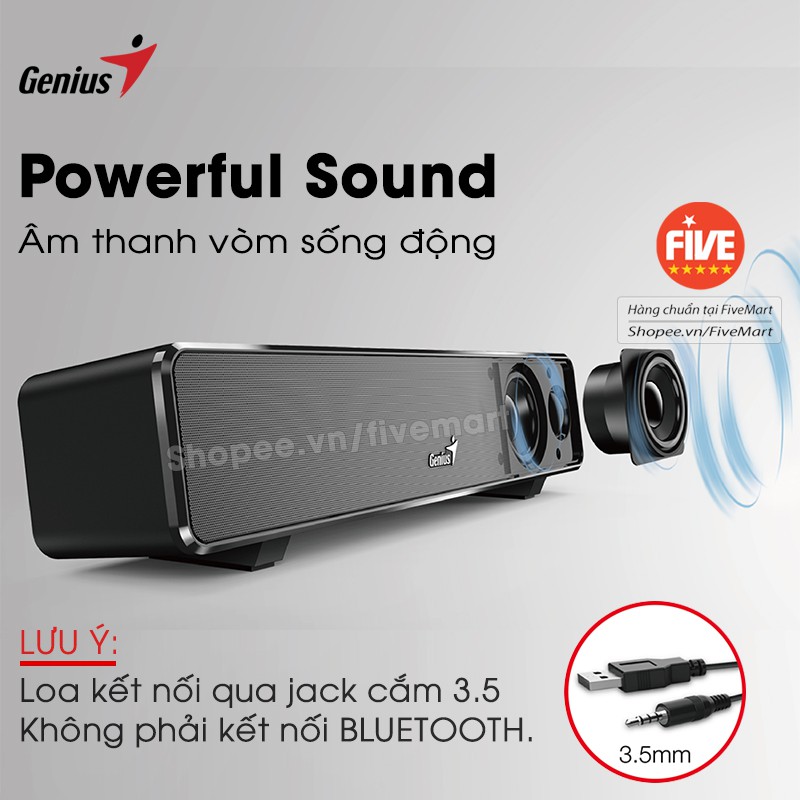 [Mã ELHACE giảm 4% đơn 300K] Loa SoundBar 100 Âm Thanh Vòm Sống Động Phong Cách Rạp Phim, Fullbox, Chính Hãng GENIUS