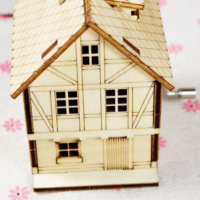 Hộp nhạc tự lắp ráp mô hình ngôi nhà