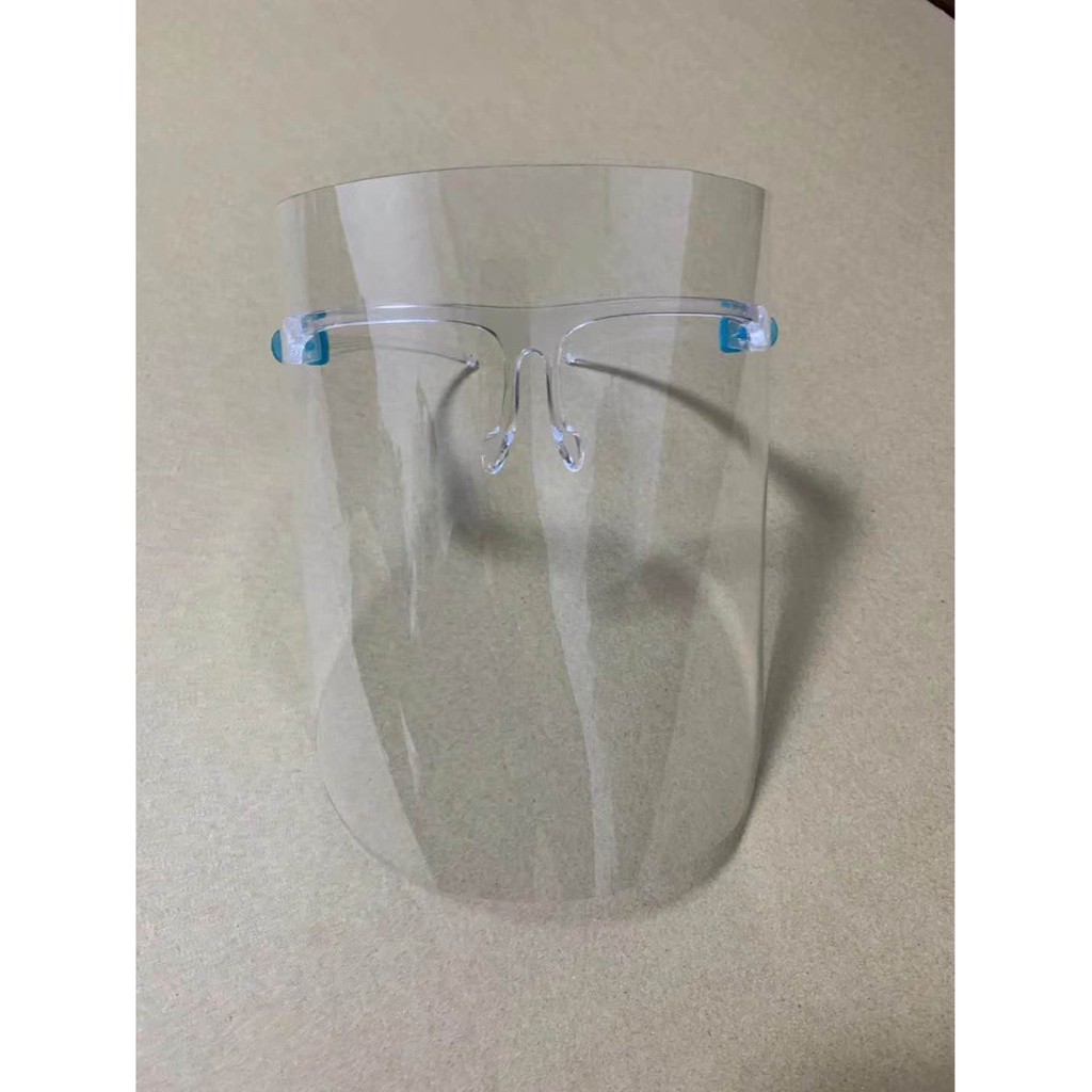 Kính Chống Giọt Bắn Bảo Hộ Kính Face Shield Chắn Chống Dịch, Bộ gồm tấm kính PET trong suốt và gọng kính