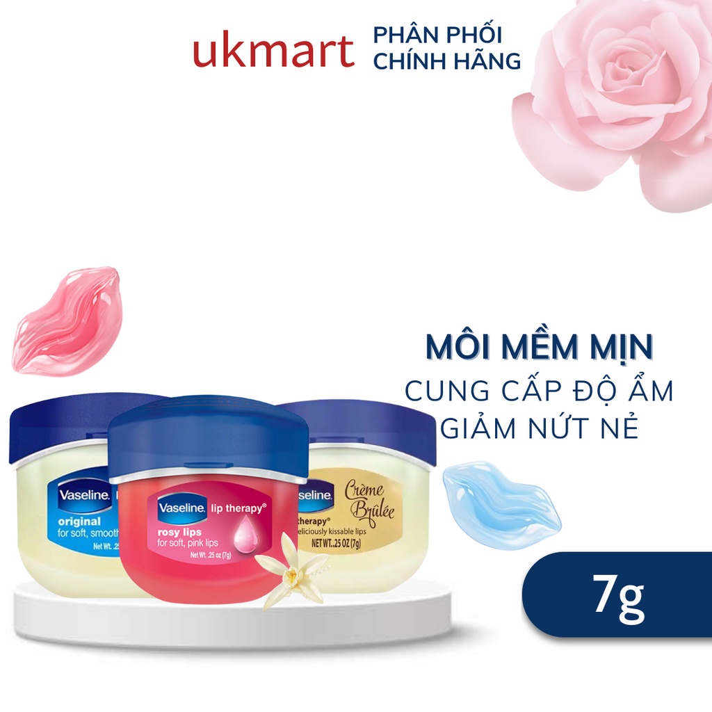 Sáp Dưỡng Môi Mềm Mịn Vaseline 7g Lip Therapy