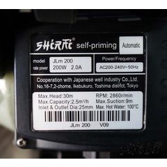 Máy bơm nước chân không đẩy cao Shirai JLM 200