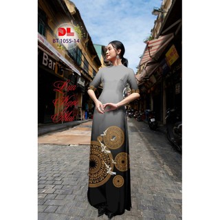Vải áo dài in hình Trống Đồng