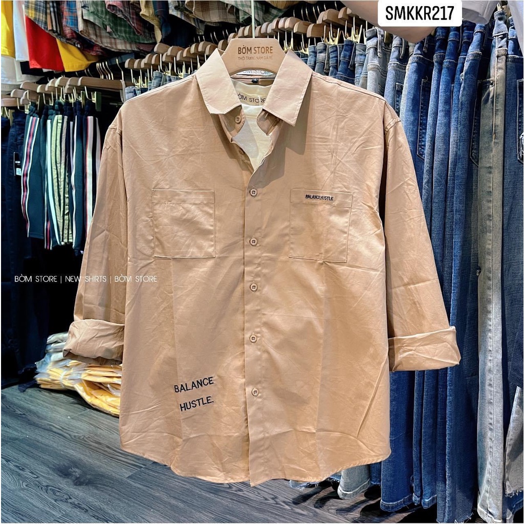 Bờm Store - Áo Sơ Mi Kaki Nam Thêu Balance SMKKR | BigBuy360 - bigbuy360.vn