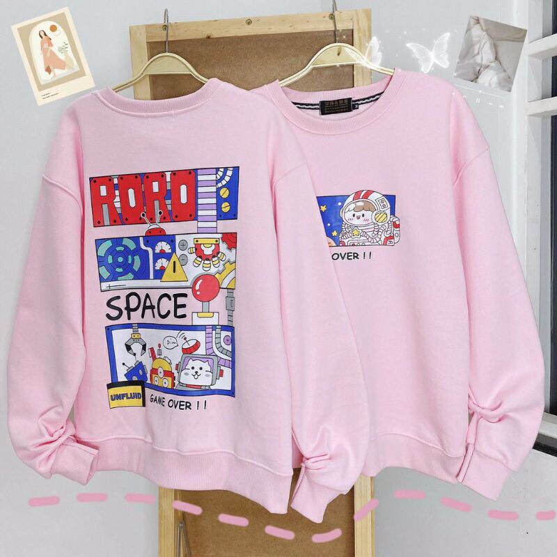 Áo sweater RORO nam nữ unisex form rộng kèm ảnh thật