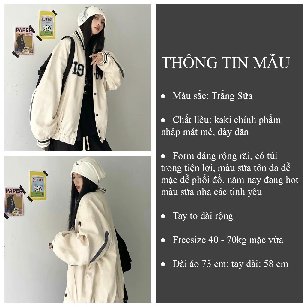 Áo khoác Kaki oversize tay thụng Áo khoác bomber 1987s hot trend cá tính - GEN_ZOO