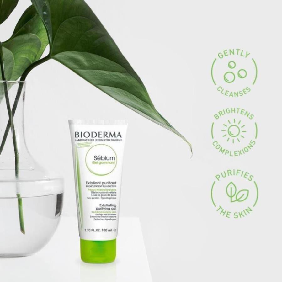 Bioderma Gel Gommant - Gel tẩy tế bào chết Bioderma làm sạch, giảm bã nhờn 100ml