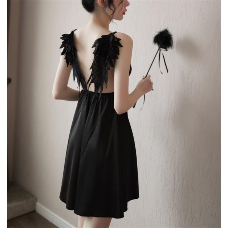 Đầm ren 2 dây sexy, đồ ngủ gợi cảm siêu đẹp quyến rũ hàng quảng châu cao cấp giá rẻ dành cho nữ Diniso