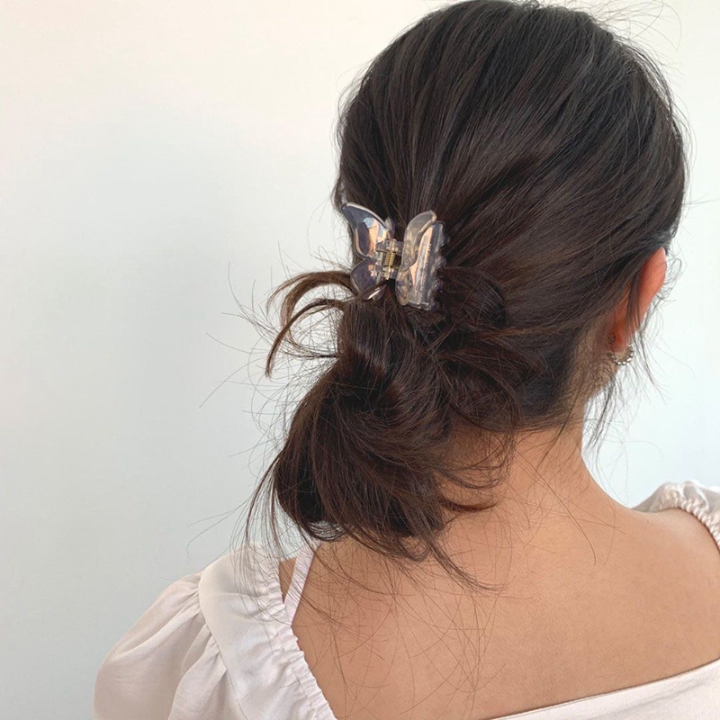 Kẹp Tóc Hình Bướm Đơn Giản Bằng Acrylic Cho Nữ