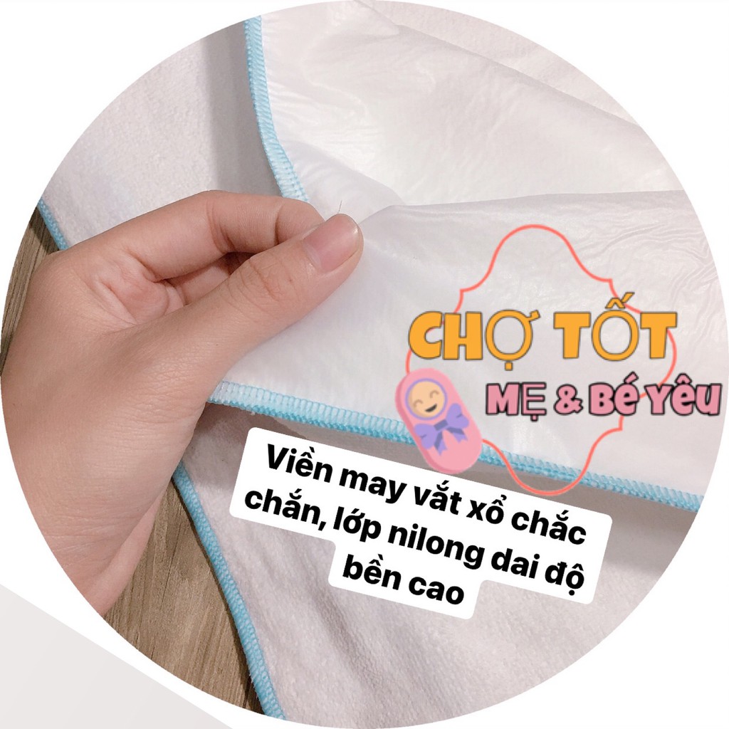 SỈ 10 TẤM LÓT CHỐNG THẤM CHO BÉ SƠ SINH CAO CẤP (giặt máy được, mặt bông nhung mềm mịn, độ bền cao)