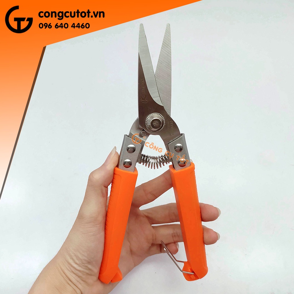 Kéo tỉa lá tỉa dăm 210mm lưỡi thép SK5 Kapusi