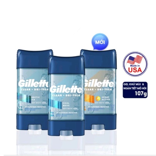 Lăn Khử Mùi Gillette Clear Gel 107g Coolwave I Artice ice