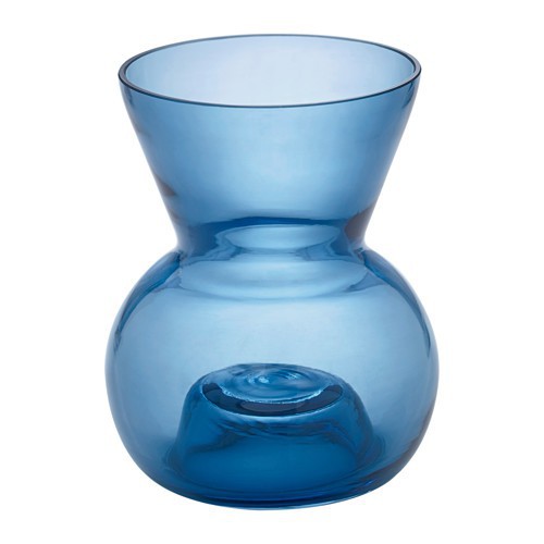 Lọ hoa, chân nến/Tealight holder/vase, blue IKEA