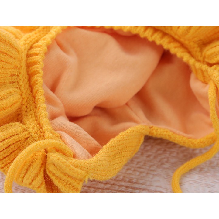 Mũ len 2 lớp ấm áp cánh thiên thần cho bé 6 tháng đến 2 tuổi