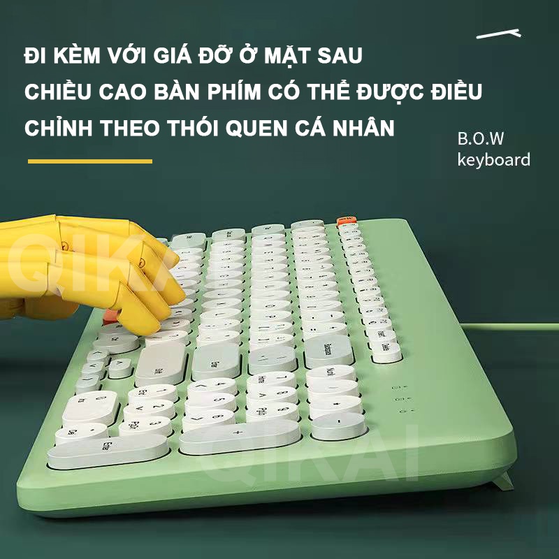 Bộ bàn phím + chuột không dây Logitech cỡ nhỏ dễ thương có đầu cắm USB ngoài dùng cho máy tính và laptop