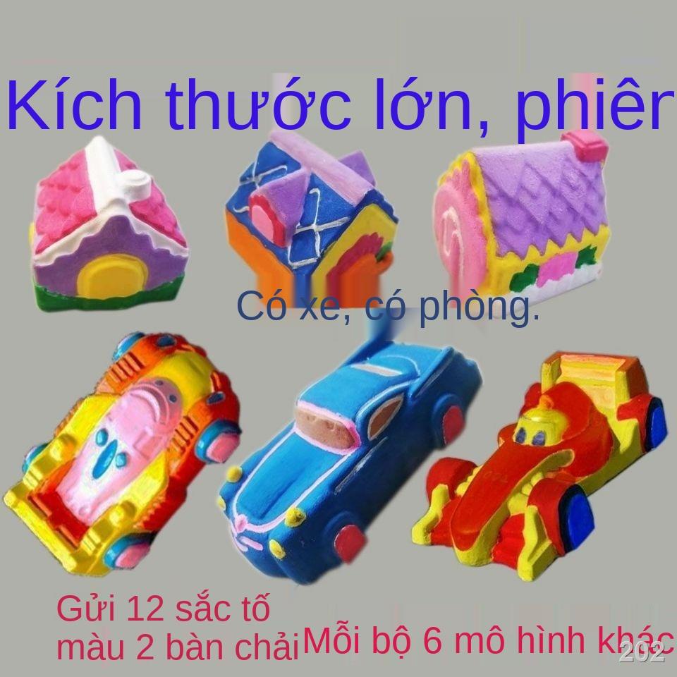 JTrẻ em tự làm sáng tạo bức tranh thạch cao búp bê tô màu mẫu giáo đồ chơi thủ công bằng tay phôi trắng sứ tượng