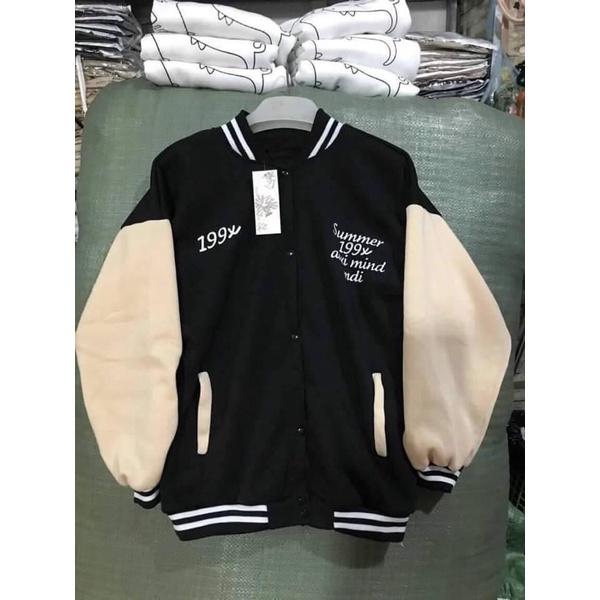 Áo Khoác Bomber Nỉ 199x phong cách hàn quốc ulazzang của SixK Store Unisex