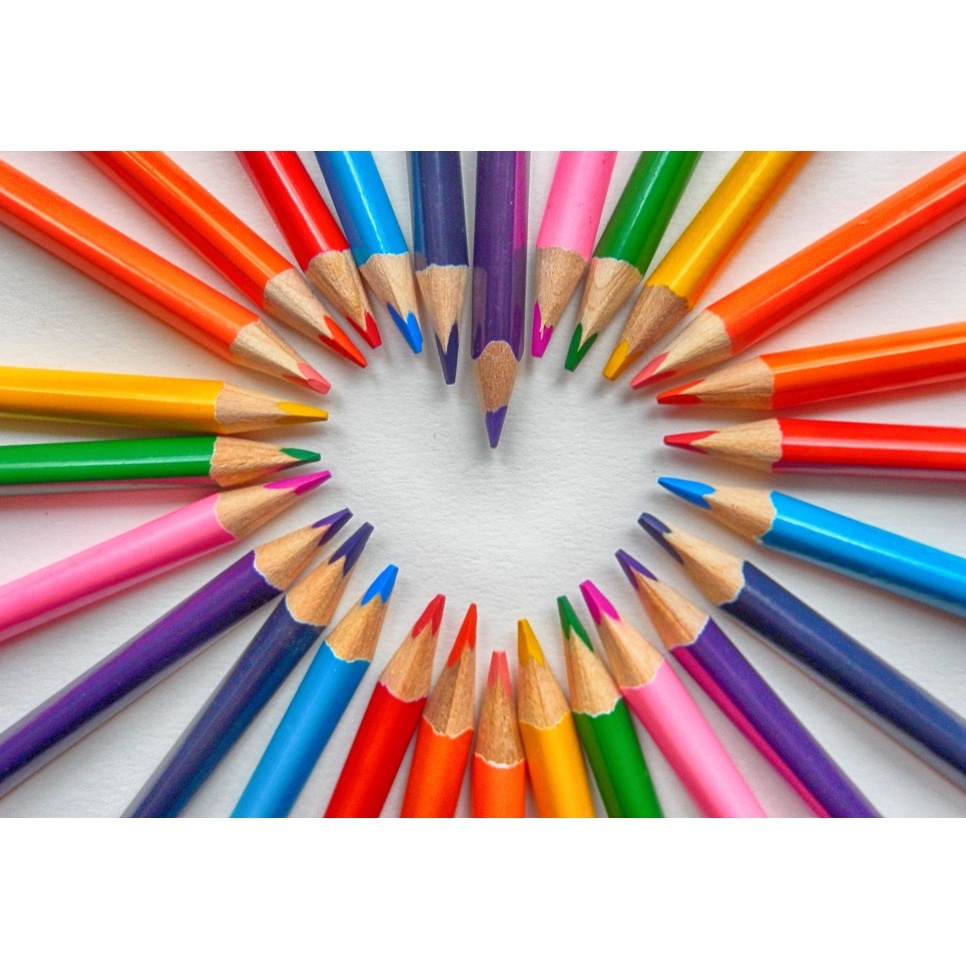 Bút Chì Màu Ống 24 cây chì màu giúp bé tập vẽ (nắp kèm chuốt gọt)