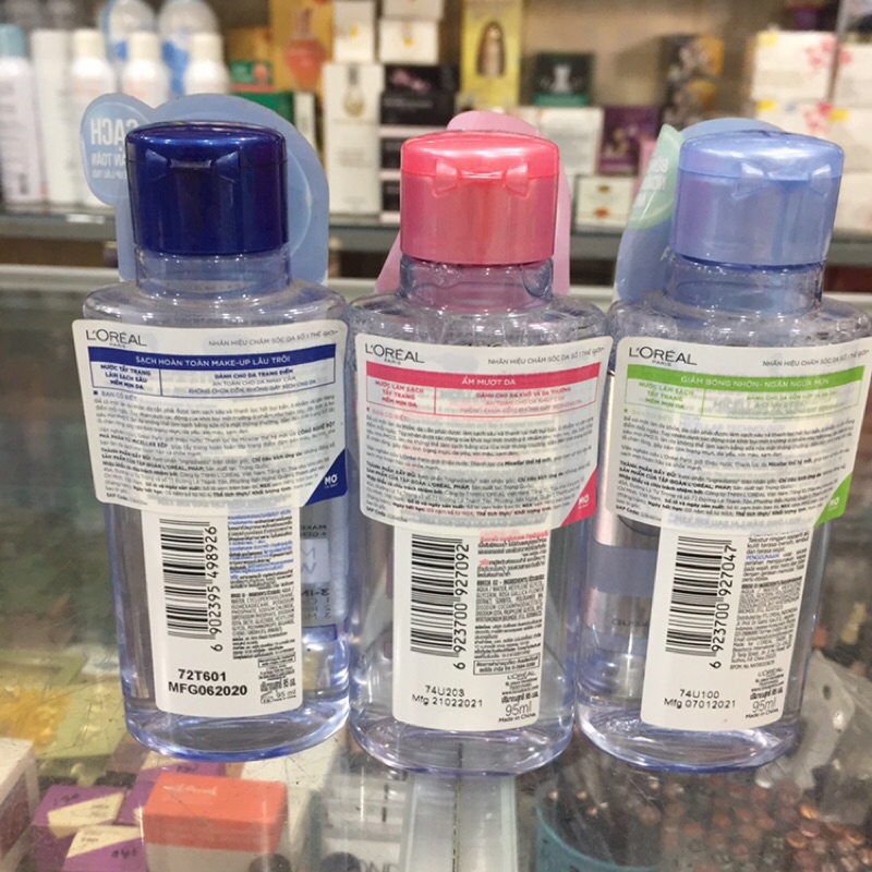 Nước tẩy trang Loreal - L'Oreal Paris 3-in-1 Micellar Water 95ml