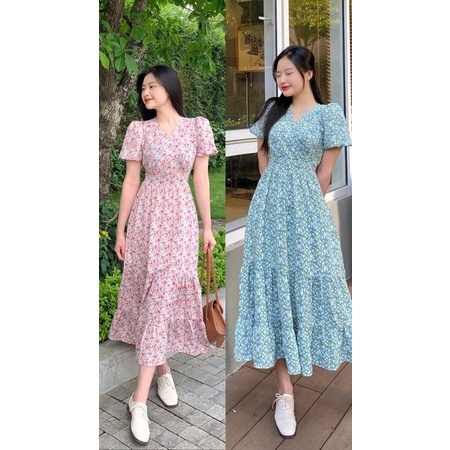 𝐑𝐨𝐬𝐢𝐞 𝐃𝐫𝐞𝐬𝐬 phiên bản mới - váy tay bồng maxi đuôi cá