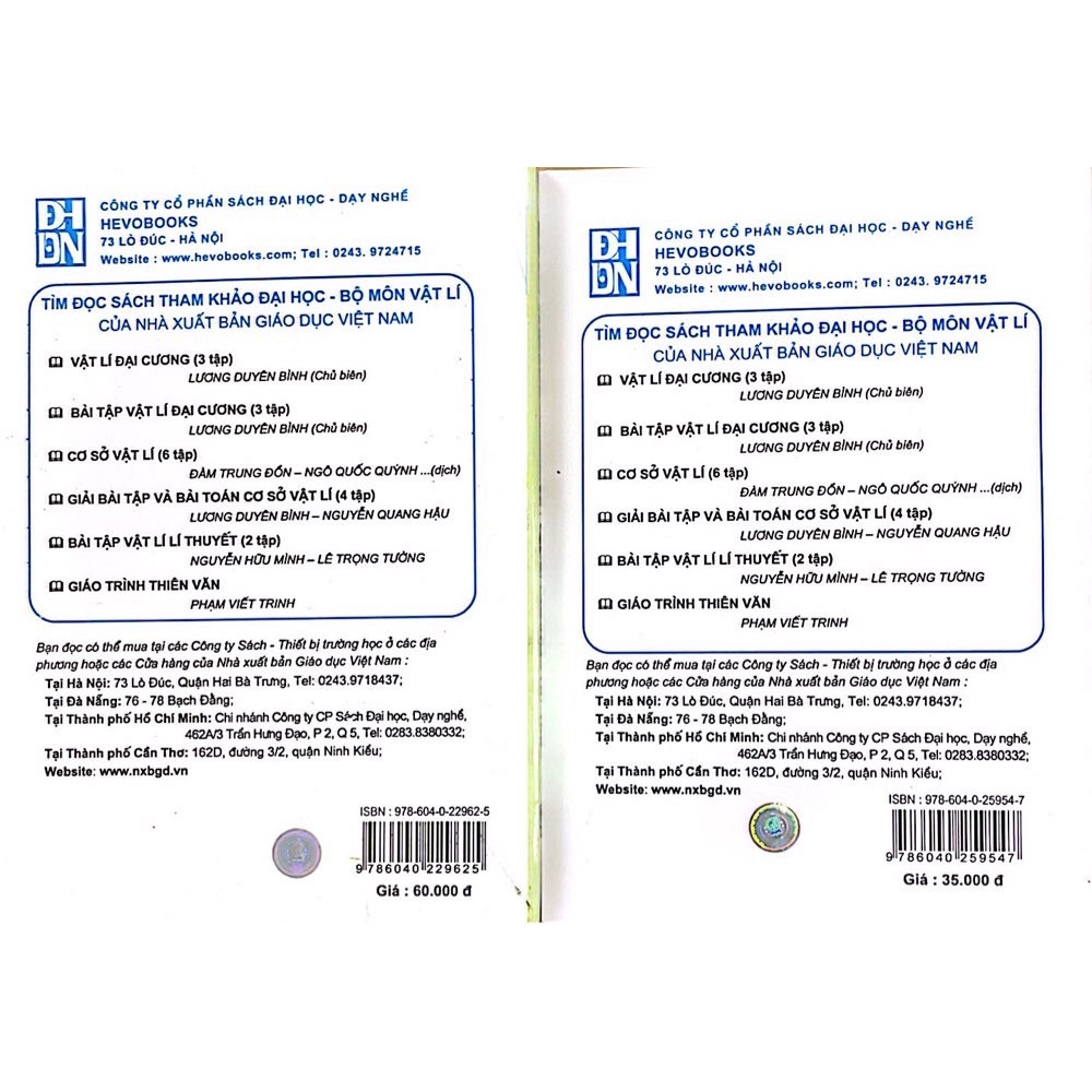 Sách - Combo Vật Lí Đại Cương Tập 2 + Bài Tập - Điện Dao Động Sóng (Dùng Cho Các Trường ĐHKT Công Nghiếp)