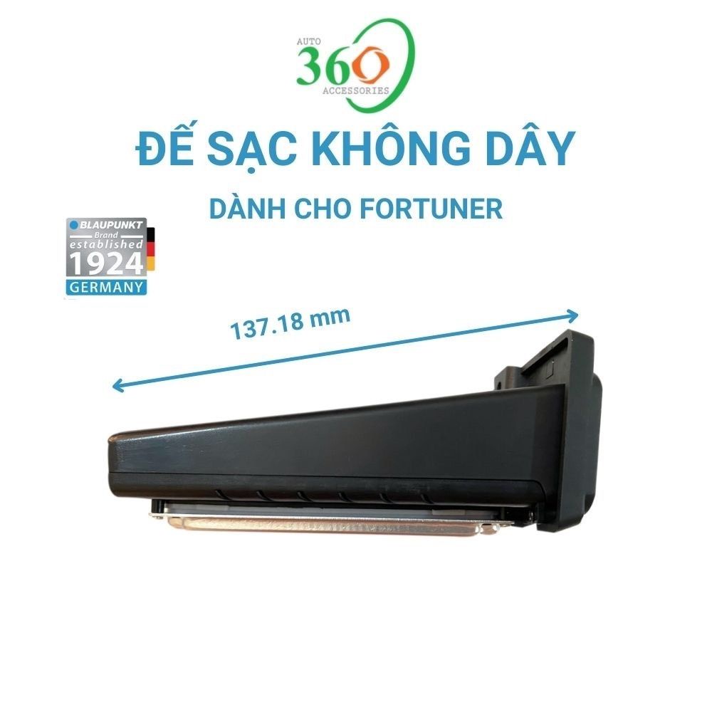 Đế sạc không dây Blaupunkt, dock sạc không cần tháo vỏ điện thoại dành riêng cho xe Fortuner