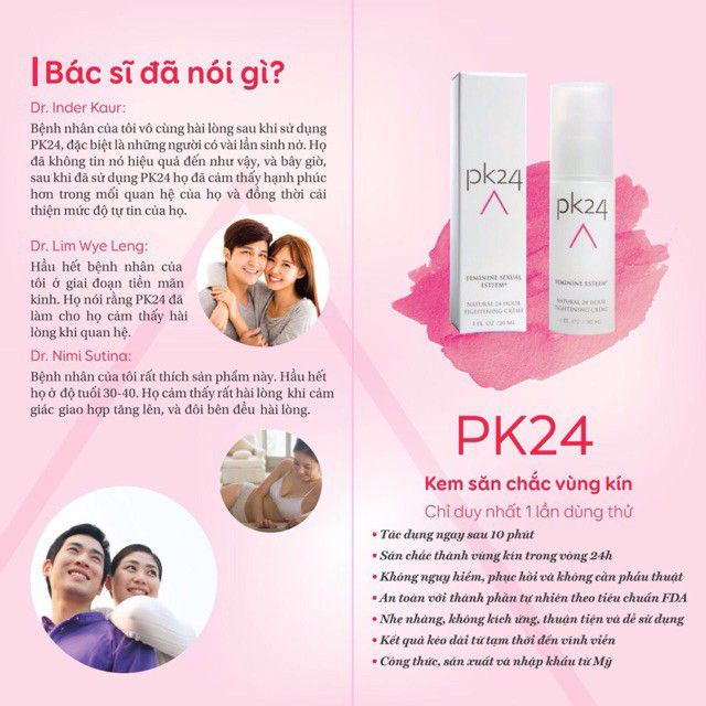 Gel PK24 Làm hồng và Se khít suốt 24 giờ