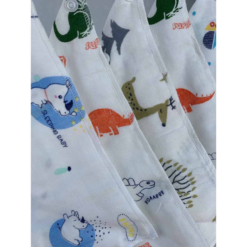 Khăn Yếm Cotton Cho Bé - Có Cúc Bấm