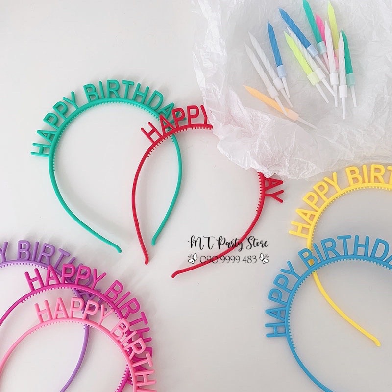 CÀI TÓC NHỰA CHỮ HAPPY BIRTHDAY