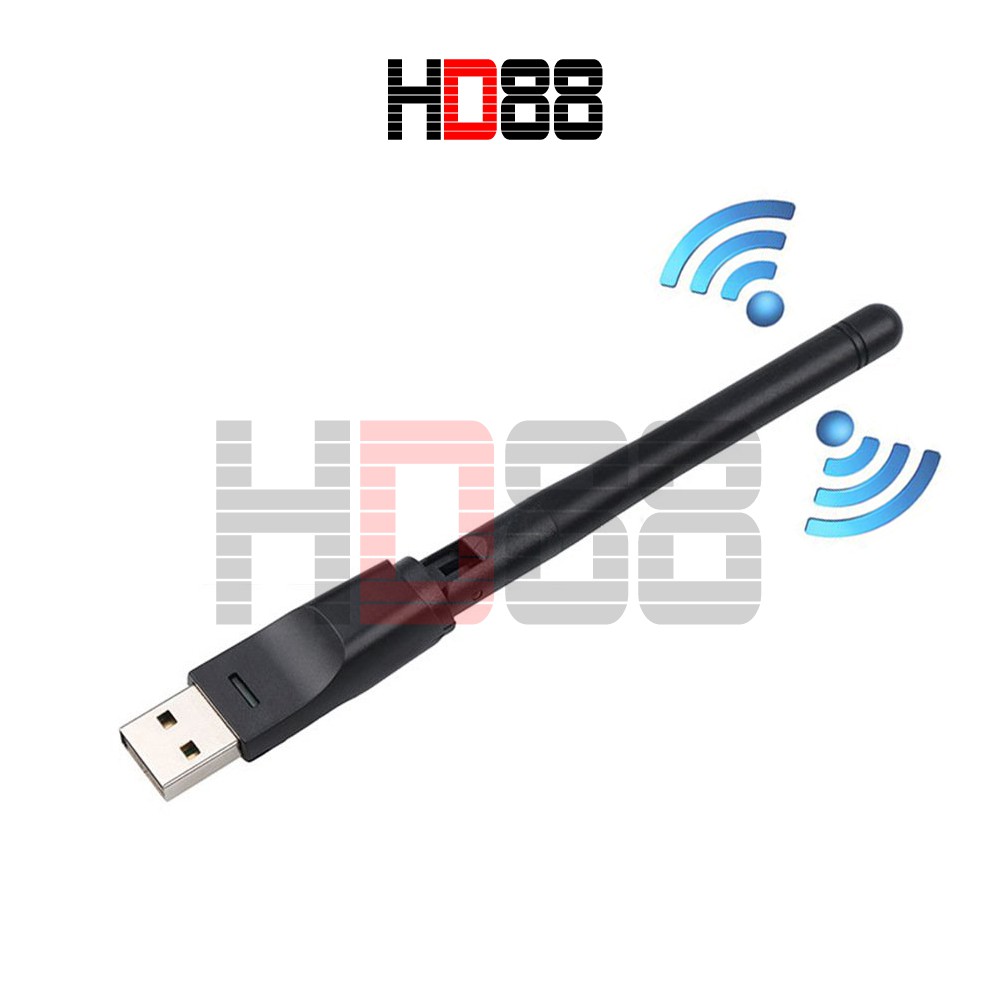 USB Wifi 150mbps Có Ăng Ten 802.11n Đa năng, thiết bị thu wifi cho máy tính HD88 - A06