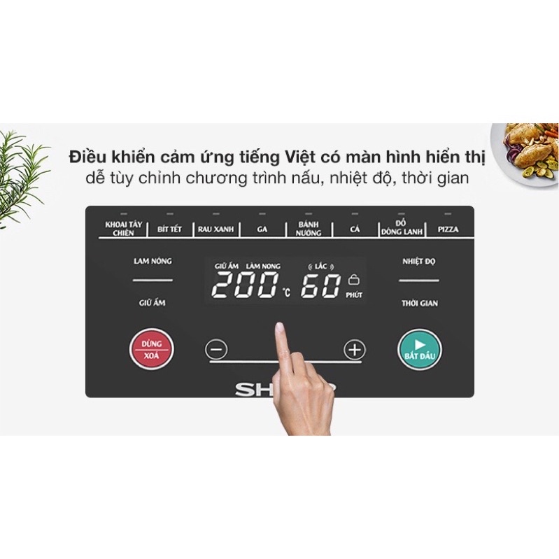 Nồi Chiên Không Dầu Điện Tử Sharp KF-AF70EV-BK (7L) - Hàng Chính Hãng