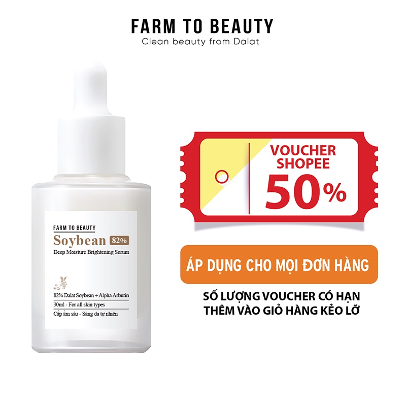Serum Sáng da - Cấp ẩm sâu FARM TO BEAUTY - Soybean Deep Moisture Brightening Serum