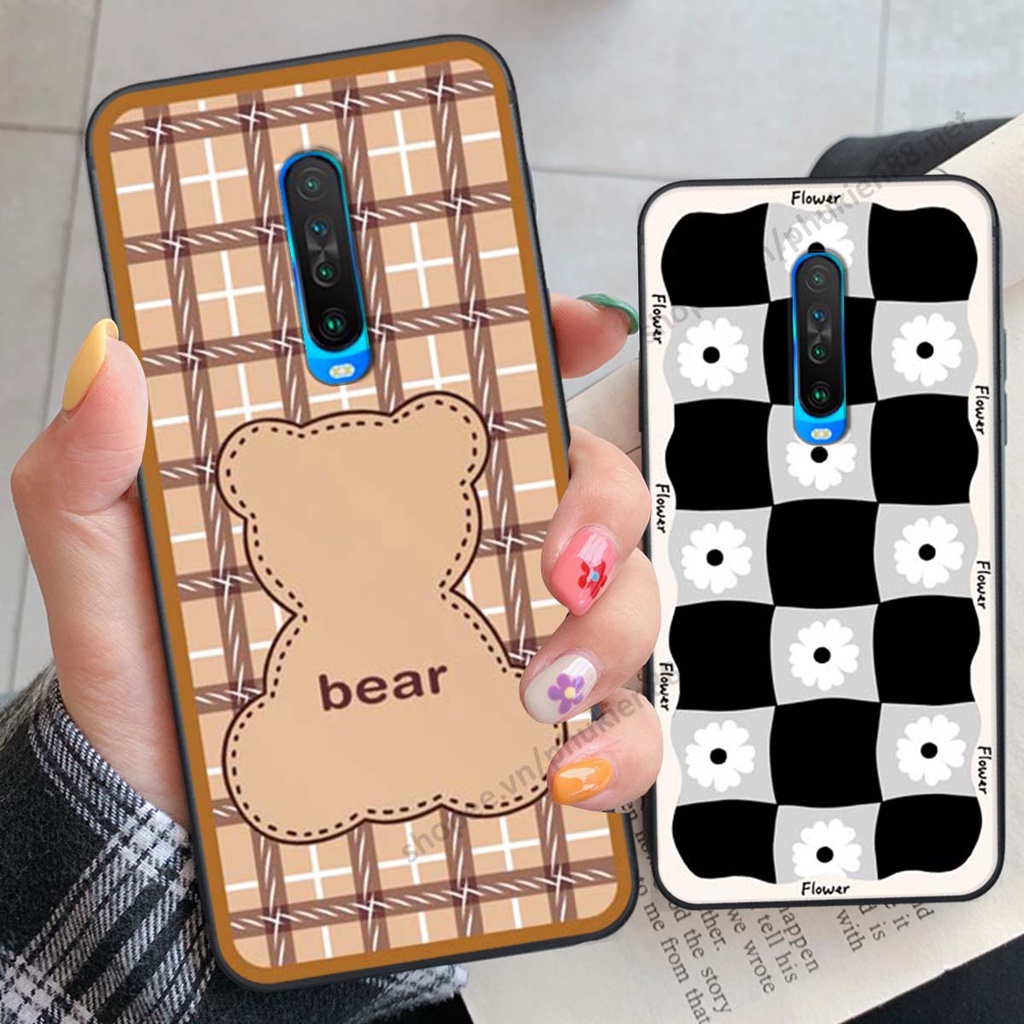 Ốp lưng Xiaomi Redmi K30 / Redmi K30 5G ốp điện thoại LineBear, bé tóc xù, hoa siêu đẹp