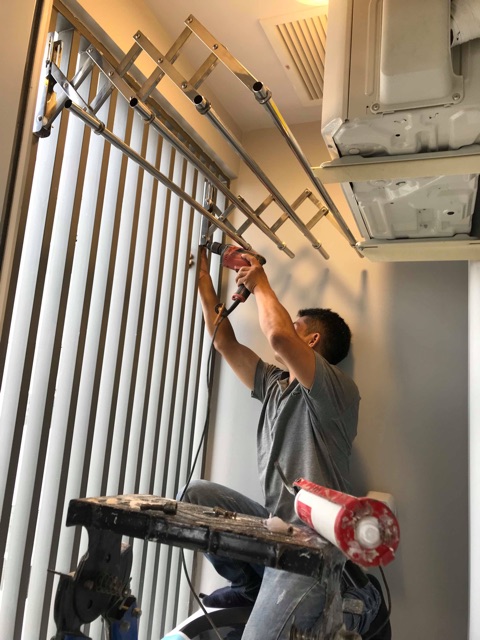 Giàn phơi thông minh co giãn inox 201 dài 1m, 1m2, 1m5 ống 19mm - giàn phơi quần áo co giãn thông minh