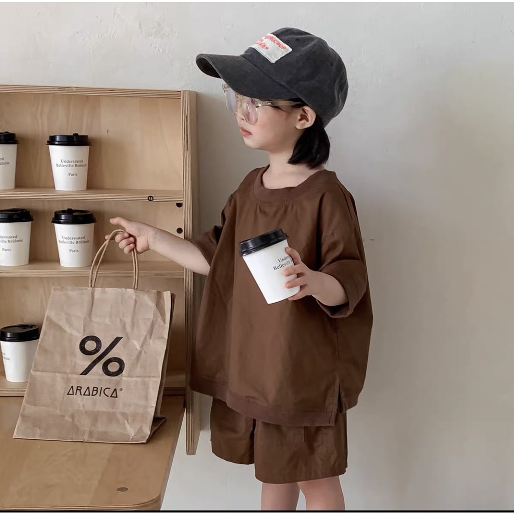 Sét Cộc Tay Cho Bé Trai Và Bé Gái, Bộ Cộc Tay Trơn Cho Bé Cân Nặng Từ 5kg - 32kg Quần Áo Trẻ EM BETHO KIDS