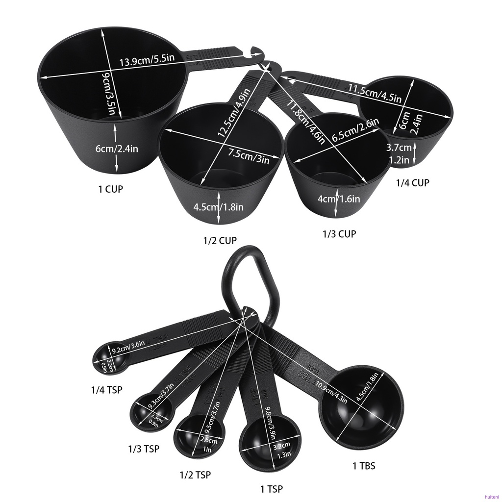 Set 9 Muỗng Đo Lường Làm Bánh Tiện Lợi