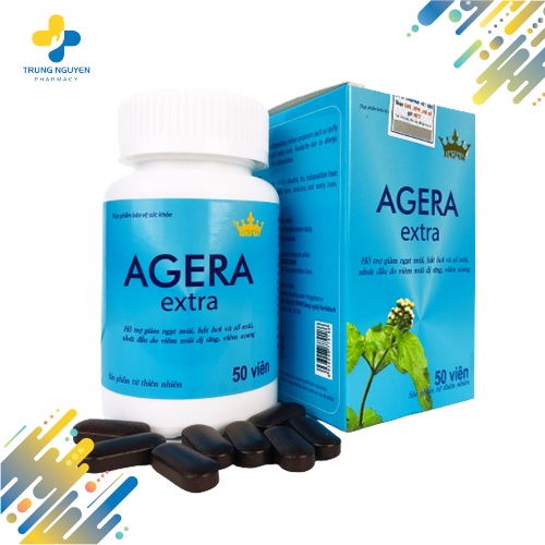 AGERA EXTRA - Đánh bay viêm xoang, viêm mũi dị ứng - Hộp 50 viên