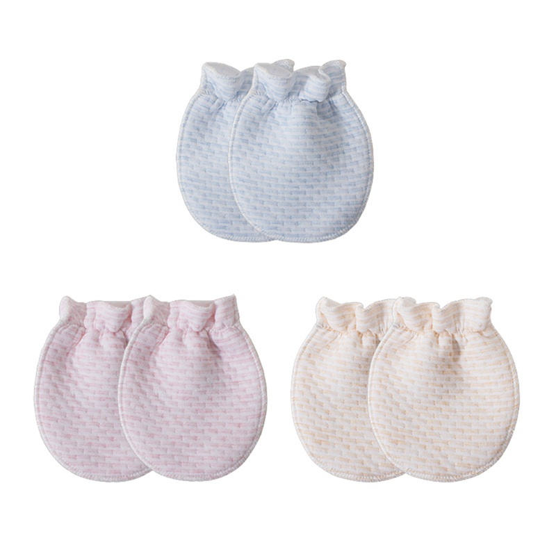 Găng Tay Đan Len Dễ Thương Chống Nấm Mốc Bảo Vệ Mặt Cho Bé Sơ Sinh