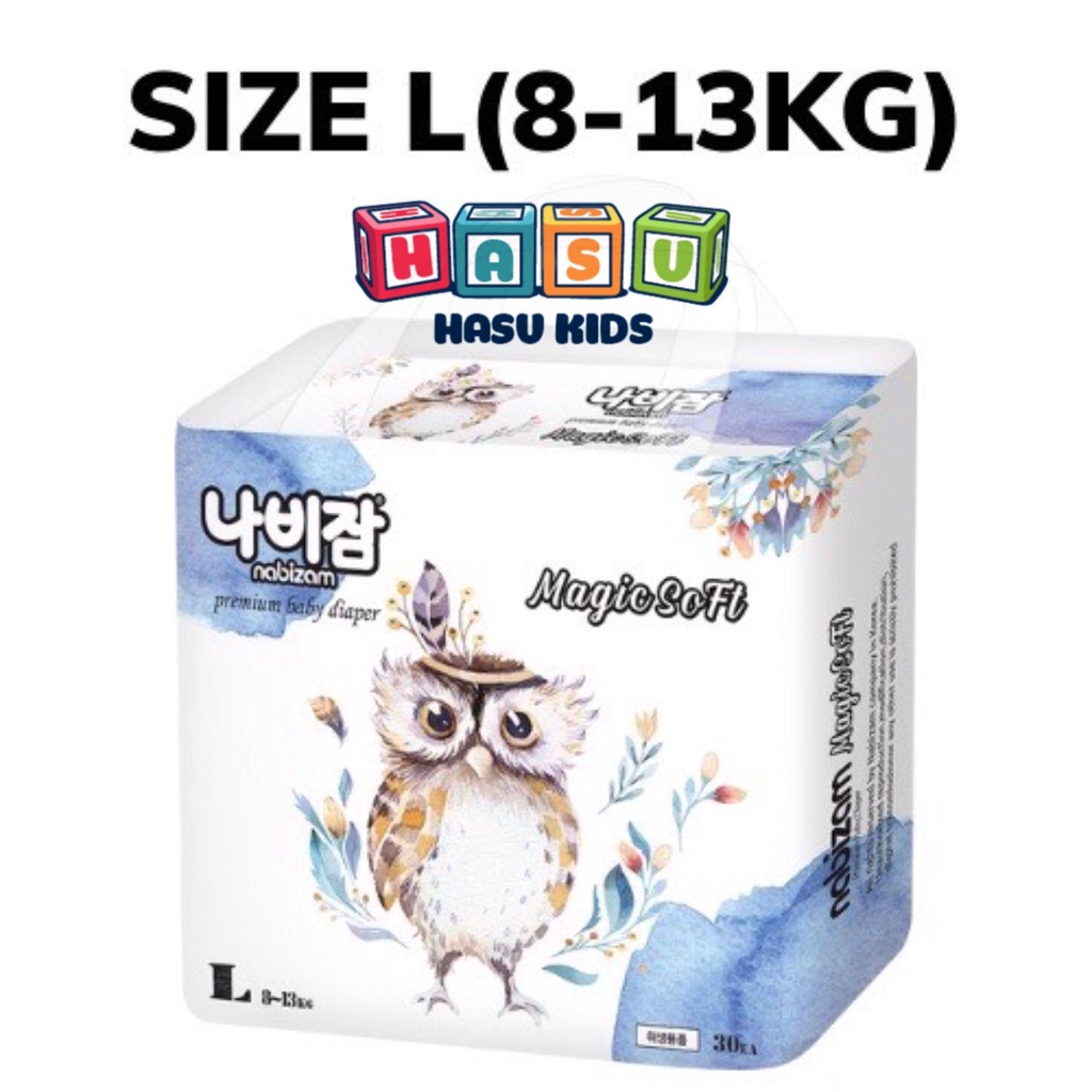 [QUÀ TẶNG HẤP DẪN] COMBO 3 Bịch Tã/Bỉm Quần Size L30 NABIZAM Magicsoft, Ultrathin Nội Địa Hàn Quốc 2022 Siêu Thấm Hút