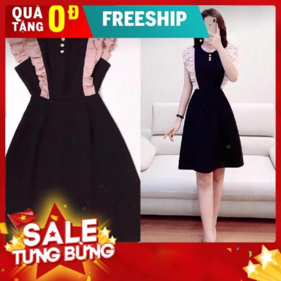 Đầm Nữ Tay Cánh Tiên Thun Nhập Phối Voan Siêu Cưng Hàng Nhập Khẩu - 60521