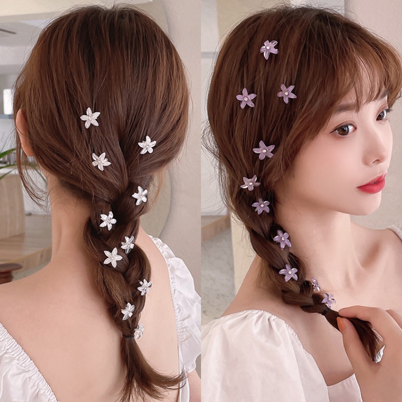 5/10 Kẹp Tóc Hình Bông Hoa Phong Cách Hàn Quốc Dễ Thương