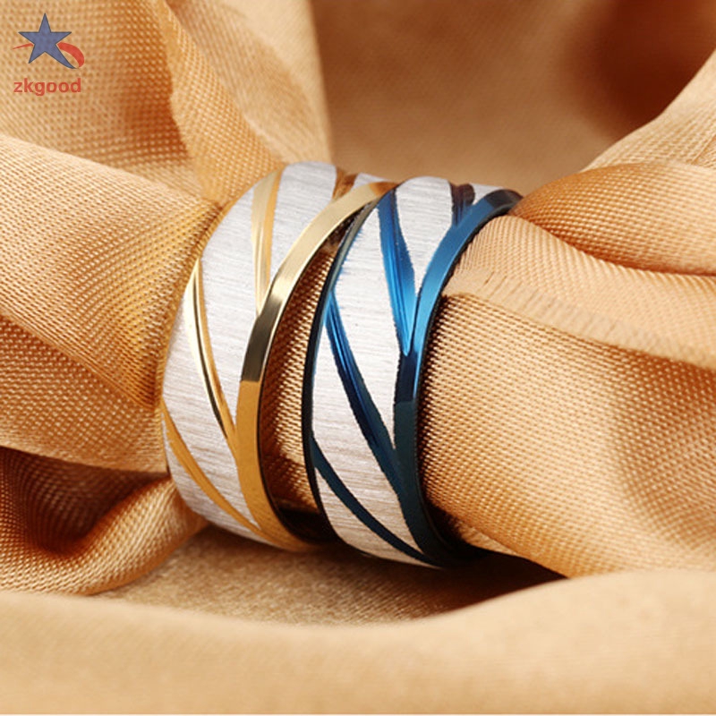 Nhẫn thép titan bề mặt đánh bóng thời trang cho nam