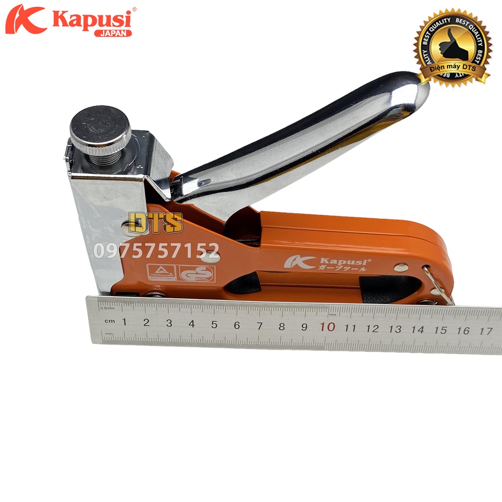 Kìm bấm đinh ghim đa năng 3 trong 1 hãng Kapusi K-7106, Súng bắn ghim có điều chỉnh tăng lực bấm – Tặng kèm 600 mũi ghim